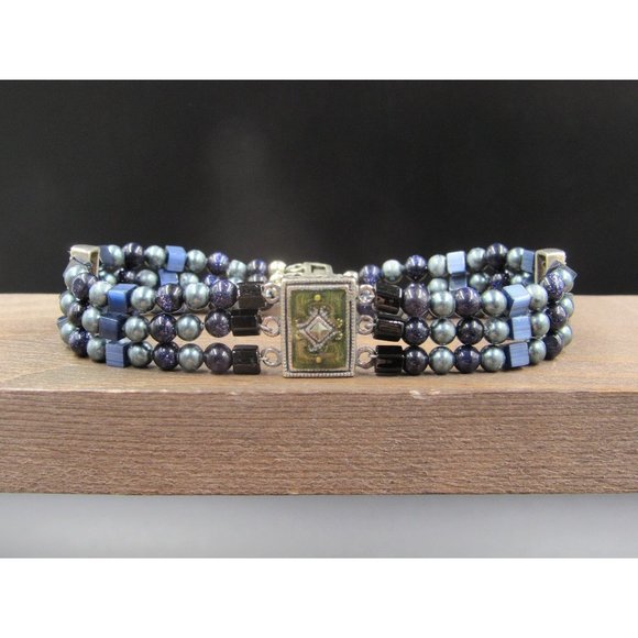 7" Sterling Silver Unique Style Marcasite Gem Bracelet Vintage Elegant Beautiful - Picture 1 of 8